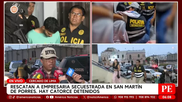 Rescate de empresaria y captura de 14 implicados en secuestro en San Martín de Porres. Foto: América Noticias Rescate de empresaria y captura de 14 implicados en secuestro en San Martín de Porres. Foto: América Noticias