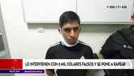 Detenido con 6 mil dólares falsos se puso a rapear en comisaría