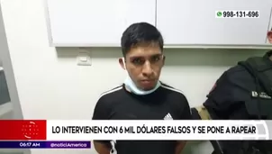 Detenido con dinero falso. América Noticias