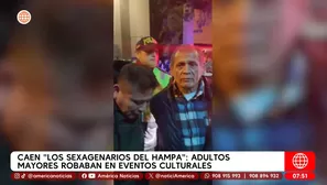 Detienen a adultos mayores que robaban en eventos culturales. Foto y video: América TV