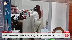 Detienen a alias Rubí por hurtar joyas en Miraflores. Foto y video: América Noticias