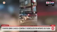 Detienen a chofer ebrio que chocó 11 vehículos en Huancayo