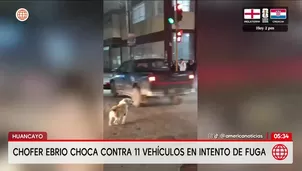 Detienen a chofer ebrio que chocó 11 vehículos en Huancayo. Foto y video: América Noticias