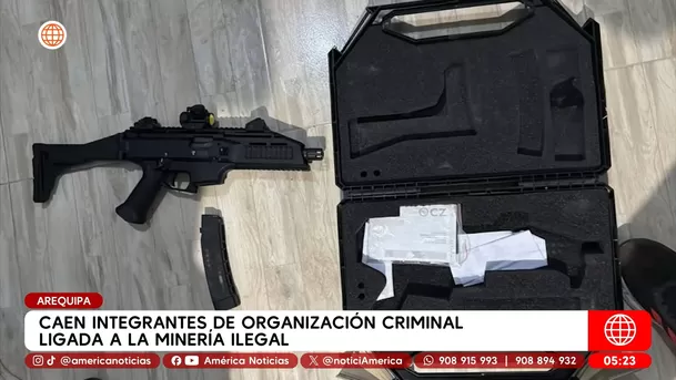 Caen integrantes de organización criminal ligada a la minería ilegal en Arequipa. Foto: América Noticias