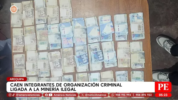 Caen integrantes de organización criminal ligada a la minería ilegal en Arequipa. Foto: América Noticias