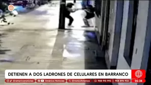 Detienen a dos sujetos por robo de celulares en Barranco. Foto y video: América TV