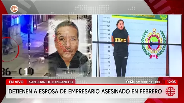 Detienen a esposa de empresario por triple homicidio en San Juan de Lurigancho. Foto: América Noticias