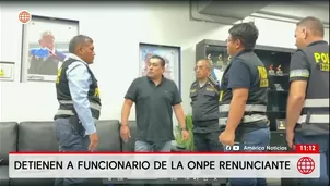 Policía Anticorrupción detiene a funcionario de la ONPE tras asumir responsabilidad por fallos en traslado de material electoral. Foto y video: AN 