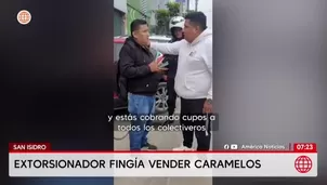 Extorsionador detenido cobraba cupos a colectiveros en Javier Prado