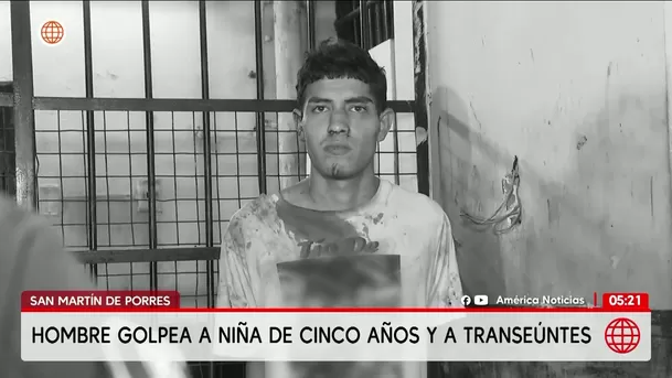 Detienen a extranjero por agredir a niña en San Martín de Porres. Foto: América Noticias Detienen a extranjero por agredir a niña en San Martín de Porres. Foto: América Noticias