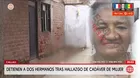Detienen a hermanos por abandonar cadáver en el Callao