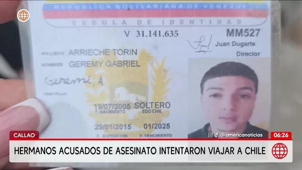Detienen a hermanos en el aeropuerto tras homicidio en el Callao. Foto: América Noticias Detienen a hermanos en el aeropuerto tras homicidio en el Callao. Foto: América Noticias