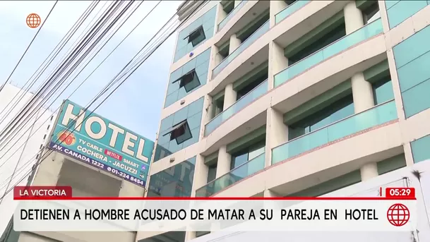 Detienen a hombre por asesinar a su pareja en hotel de La Victoria. Foto: América Noticias