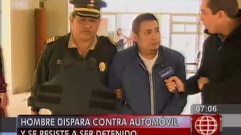 Detienen a hombre por chocar su auto, realizar disparos y resistirse a ser detenido