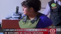 Mujer fue capturada cuando regresaba luego de dejar a su hijo en el colegio / Video: América Noticias