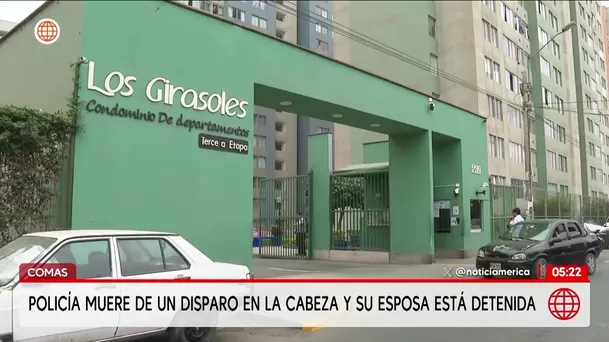 Detienen a mujer por muerte de su esposo policía en Comas. Foto: América Noticias