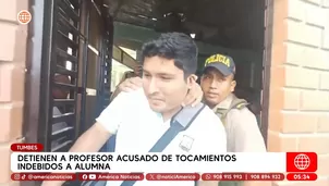 Detienen a profesor acusado de tocamientos indebidos a alumna en Tumbes. Foto y video: América Noticias