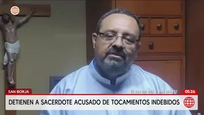 Detienen a sacerdote Marco Agüero Vidal por tocamientos en San Borja. Foto y video: América Noticias