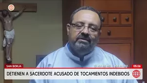 Detienen a sacerdote Marco Agüero Vidal por tocamientos en San Borja. Foto y video: América Noticias