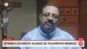 Detienen a sacerdote Marco Agüero Vidal por tocamientos en San Borja. Foto y video: América Noticias