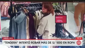 Detienen a tendera con más de S/ 1000 en ropa en Miraflores. Foto y video: América Noticias