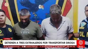 Detienen a tres extranjeros por tráfico de droga en Tumbes. Foto y video: América Noticias