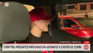 Detienen a tres implicados en asesinato de chofer en el Callao