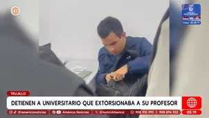 Detienen a universitario que extorsionaba a su profesor. Foto y video: América Noticias