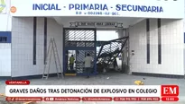 Graves daños tras detonación de explosivo en colegio de Ventanilla. Foto y video: América Noticias