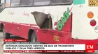 Detonan explosivo en bus de Carabayllo y dejan tres heridos