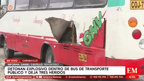 Detonan explosivo en bus de Carabayllo y dejan tres heridos. Foto y video: América Noticias