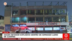 Detonan explosivo dentro de gimnasio en el Callao lleno de clientes. Foto y video: América Noticias