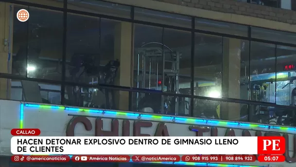 Detonan explosivo dentro de gimnasio en el Callao lleno de clientes. Foto: América Noticias
