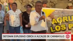 Detonan explosivo durante ceremonia de alcalde de Carabayllo. Foto y video: América Noticias
