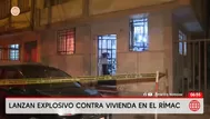 Detonan explosivo frente a una vivienda en el distrito del Rímac