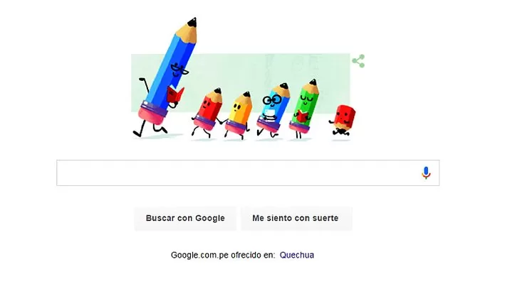 Cabe mencionar que el doodle para celebrar el Día del Maestro en otros puntos del mundo fue uno mismo para todos, en el caso de nuestro país fue uno distinto Cabe mencionar que el doodle para celebrar el Día del Maestro en otros puntos del mundo fue uno mismo para todos, en el caso de nuestro país fue uno distinto