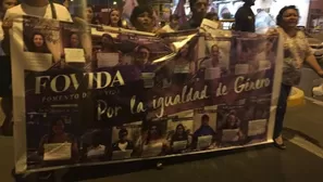 Marcha por la igualdad de género. Foto: América Noticias