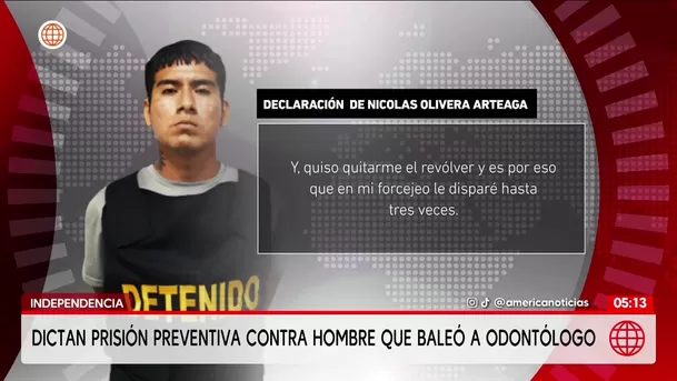 Dictan prisión preventiva contra hombre que baleó a odontólogo. Foto: Unidad de investigación Dictan prisión preventiva contra hombre que baleó a odontólogo. Foto: Unidad de investigación