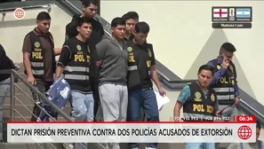 Dictan prisión preventiva contra dos policías acusados de extorsión. Foto y video: Unidad de investigación