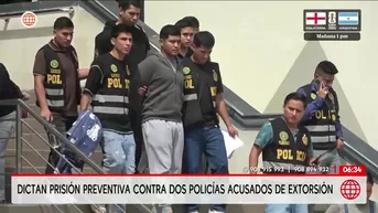 Dictan prisión preventiva contra dos policías acusados de extorsión. Foto y video: Unidad de investigación