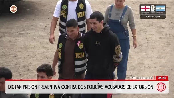 Dictan prisión preventiva contra dos policías acusados de extorsión. Foto: Unidad de investigación Dictan prisión preventiva contra dos policías acusados de extorsión. Foto: Unidad de investigación