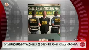 Dictan prisión preventiva a conserje de edificio por acoso sexual y pornografía. Foto y video: Unidad de investigación