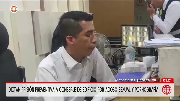 Dictan prisión preventiva a conserje de edificio por acoso sexual y pornografía. Foto: Unidad de investigación Dictan prisión preventiva a conserje de edificio por acoso sexual y pornografía. Foto: Unidad de investigación