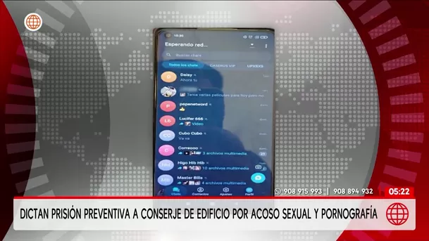 Dictan prisión preventiva a conserje de edificio por acoso sexual y pornografía. Foto: Unidad de investigación Dictan prisión preventiva a conserje de edificio por acoso sexual y pornografía. Foto: Unidad de investigación