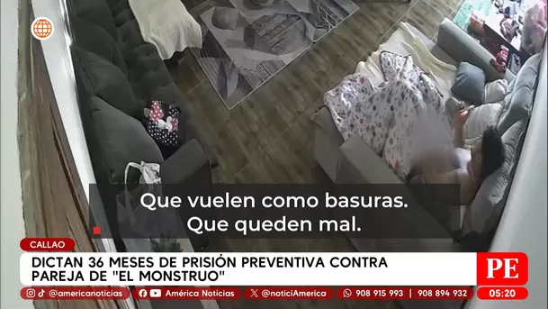 Dictan prisión preventiva a pareja de El Monstruo por 36 meses. Foto: América Noticias