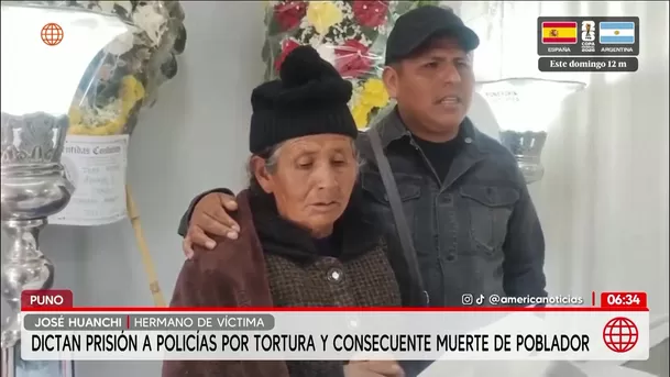 Dictan prisión preventiva a dos policías en Puno por muerte de hombre. Foto: América Noticias