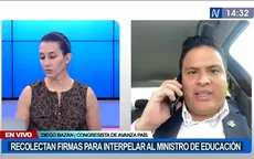 Diego Bazán: "Estamos en proceso de recolección de firmas" - Noticias de ines-gallardo
