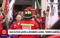 Dieron último adiós a bombero Ángel Torres García - Noticias de bomberos