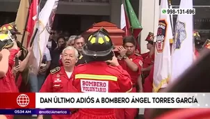 Despiden a bombero fallecido en accidente aéreo. América Noticias