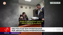 Policías investigados por armar falsas intervenciones. Foto y video: Unidad de investigación